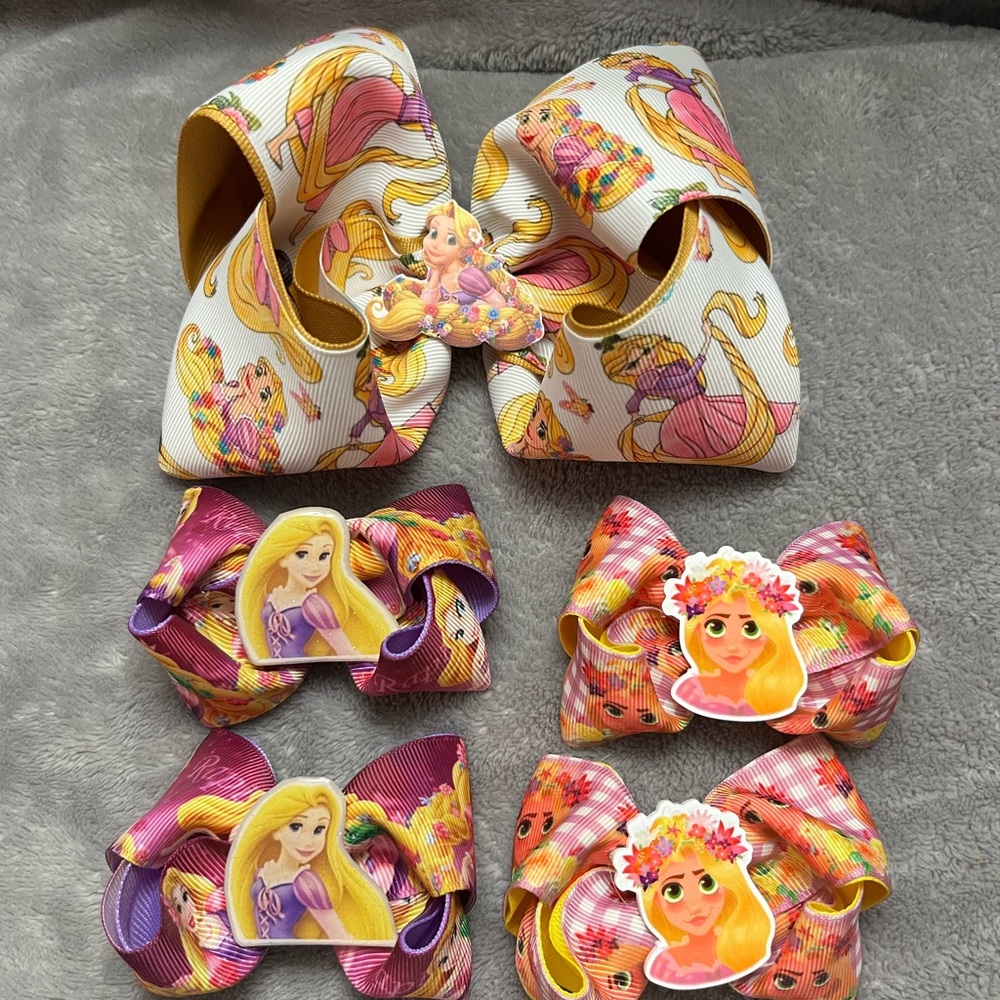 Rapunzel hair bows bundle